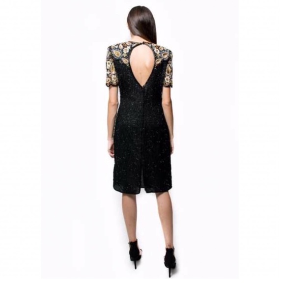 Vtg 80’s Lawrence Kazar Sequins Cocktail Dress - Picture 12 of 16